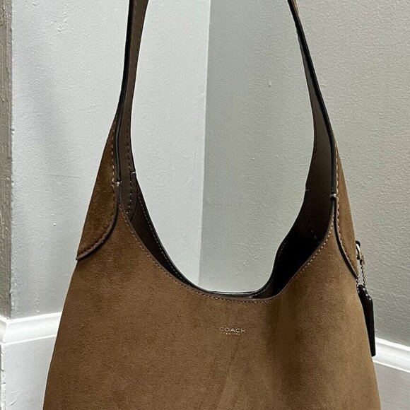 Coach Brown Suede Tote Bag - Picture 3 of 11